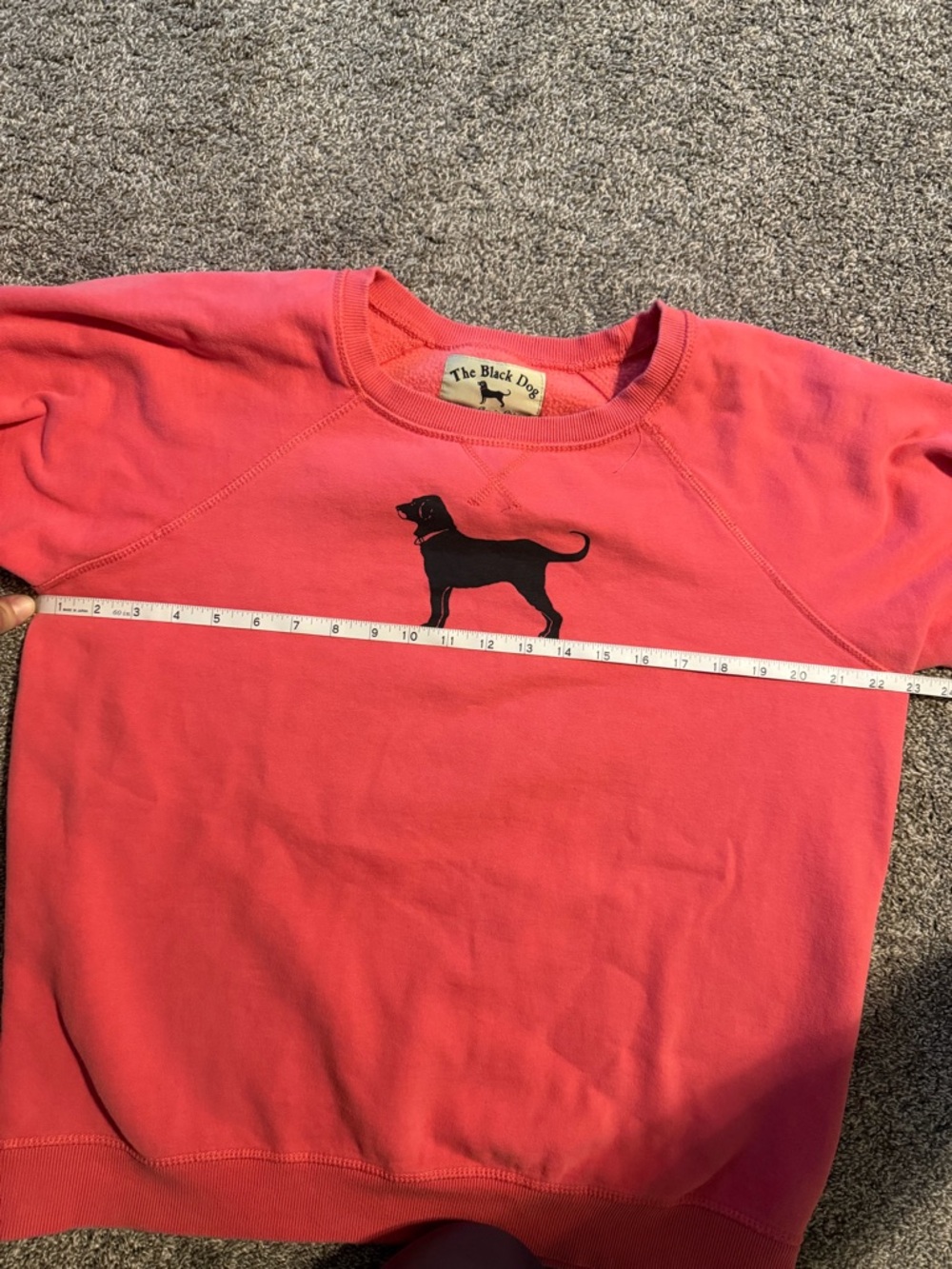 The Black Dog Coral Pink Pullover with Small Black Logo - Picture 5 of 5